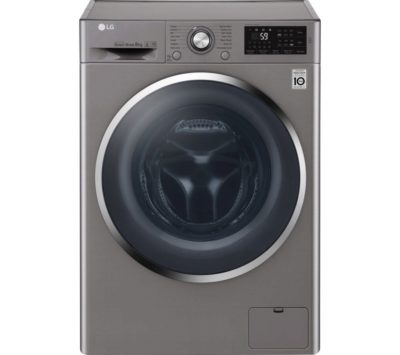 LG F4J6TN2S NFC 8 kg 1400 Spin Washing Machine - Shine Steel LG F4J6TN2S NFC 8 kg 1400 Spin Washing Machine - Shine Steel